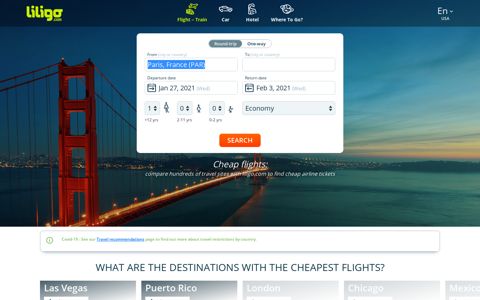 LILIGO.com: Compare cheap flight tickets and travel deals