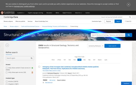 Search results for Structural Geology, Tectonics and ...