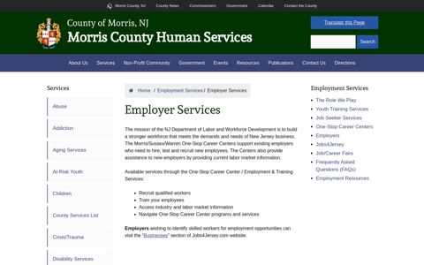 Employer Services | Morris County Human Services