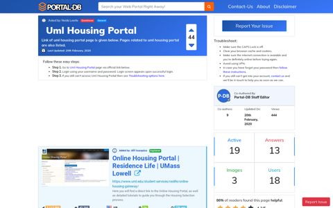 Uml Housing Portal