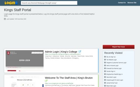 Kings Staff Portal - Loginii.com