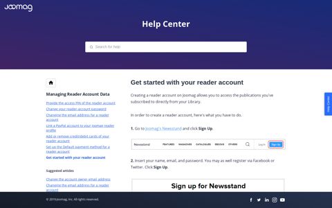 Get started with your reader account - Joomag Help Center