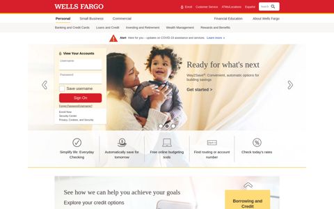 Wells Fargo – Banking, Credit Cards, Loans, Mortgages & More