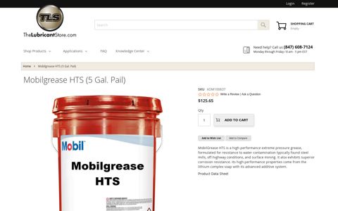 Mobilgrease HTS (5 Gal. Pail) - The Lubricant Store