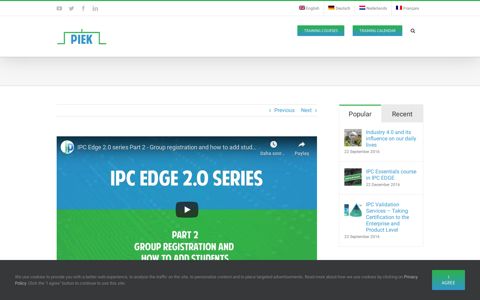 New IPC Edge Certification Portal 2.0 - PIEK - PIEK Blog