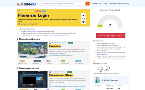 Florensia Login - A database full of login pages from all over ...