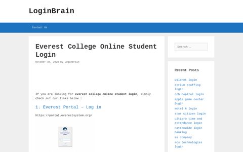 Everest College Online Student - Everest Portal - Log In