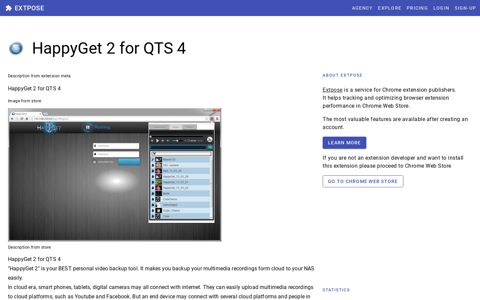 HappyGet 2 for QTS 4 browser extension profile - ExtPose