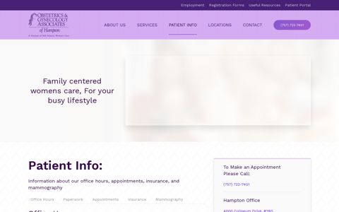 Patient Info - Obstetrics and Gynecology Associates of Hampton