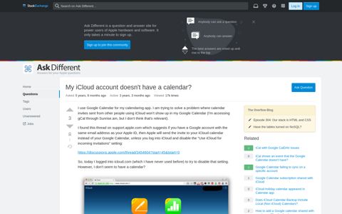 My iCloud account doesn't have a calendar? - Ask Different