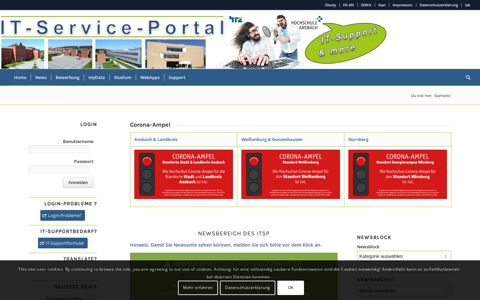ITSP – IT-Service-Portal des HRZ - Hochschule Ansbach