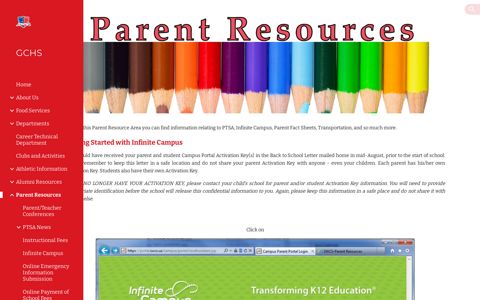 Parent Resources - GCHS