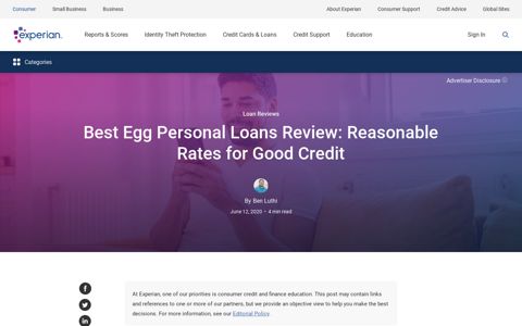 Best Egg Personal Loans Review - Experian