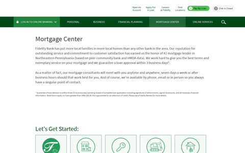 Mortgage Center | Fidelity Bank