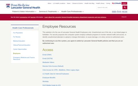 Employee Resources – Lancaster General Hospital