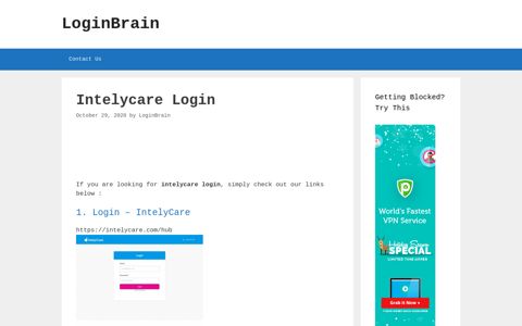 Intelycare - Login - Intelycare - LoginBrain