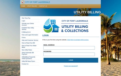 Login - Fort Lauderdale Utility Billing - City of Fort Lauderdale
