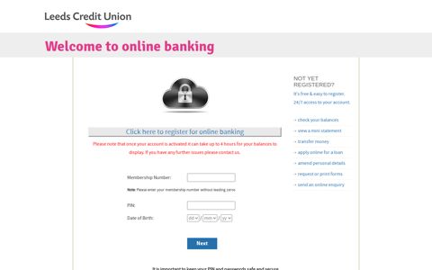 Online Banking - Members Area