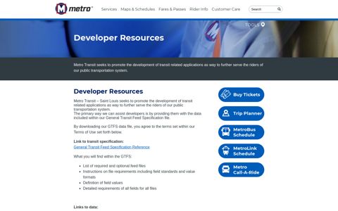Developer Resources - Metrostlouis.org Site | Metro Transit ...