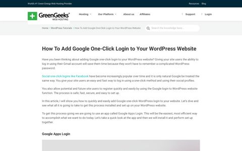 How To Add Google One-Click Login to Your WordPress ...