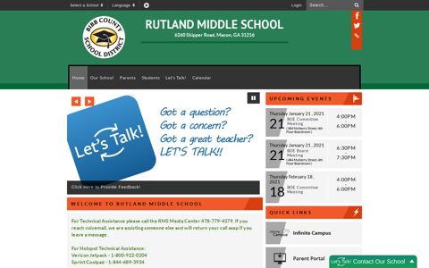 Rutland Middle School: Home