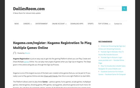 Kogama.com/register: Kogama Registration To Play Multiple ...