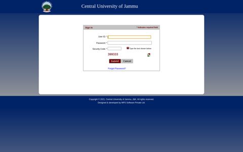 Login - Central University of Jammu