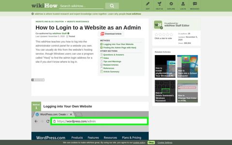 How to Login to a Website as an Admin (with Pictures) - wikiHow