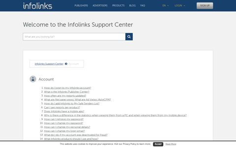 Account - Infolinks