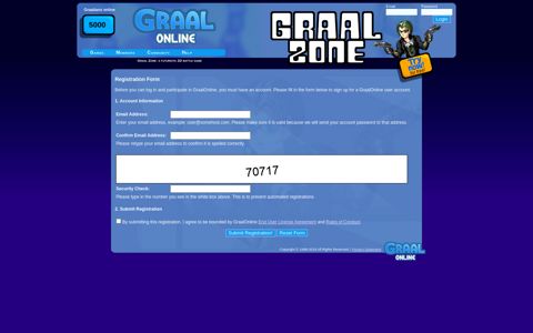 Account Registration - GraalOnline