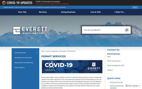 Permit Services | Everett, WA - Official Website