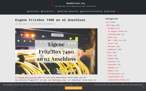 Eigene Fritzbox 7490 an o2 Anschluss – Randnotizen.org