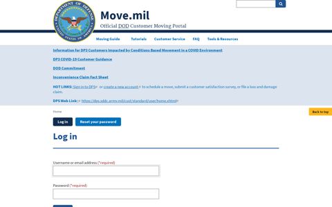 Log in | Move.mil