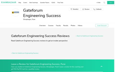 Gateforum Engineering Success, Pune | Fee Structure, Reviews ...