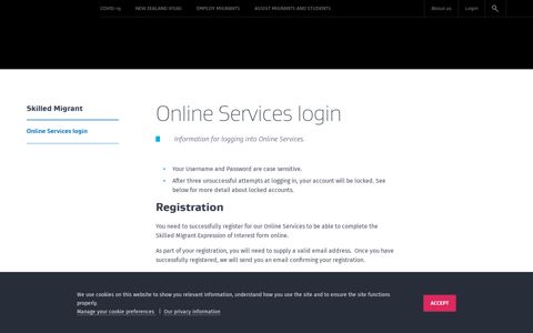 Online Services login | Immigration New Zealand