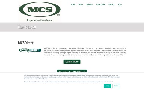 Client Login | The MCS Group, Inc.