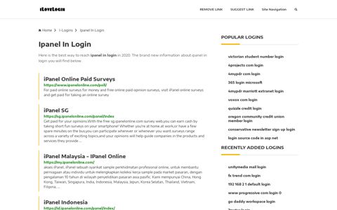 Ipanel In Login ❤️ One Click Access - iLoveLogin