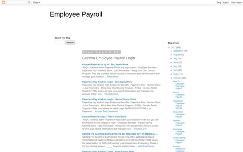 Gentiva Employee Payroll Login - Employee Payroll