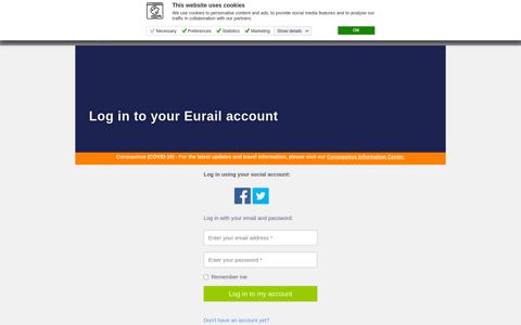 Log in to your Eurail account - Eurail Pass