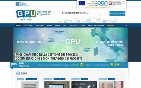 portale INDIRE PON 2014-2020 - GPU