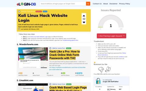Kali Linux Hack Website Login
