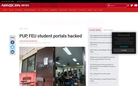 PUP, FEU student portals hacked | ABS-CBN News