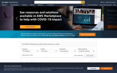 AWS Marketplace: Homepage - Amazon AWS