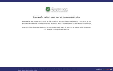 Dashboard Login - Consumer Arbitration