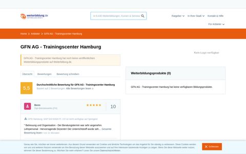 GFN AG - Trainingscenter Hamburg erzielt 5,5/10 Punkte auf ...