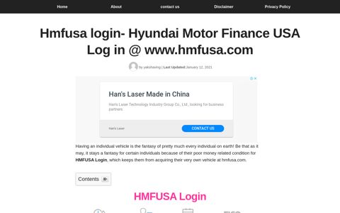 Hmfusa login- Hyundai Motor Finance USA Log in @ www ...