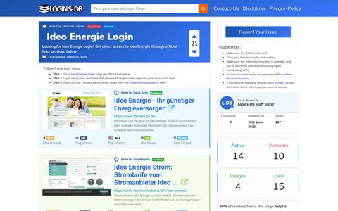 Ideo Energie Login - Logins-DB