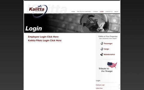 Login - Kalitta Charters