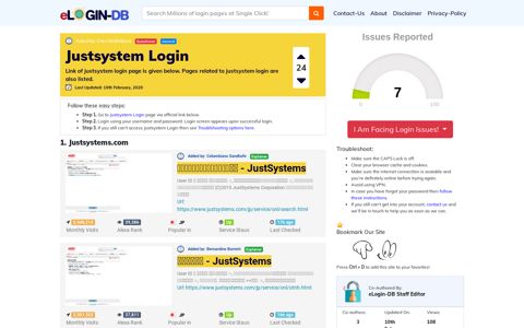 Justsystem Login - A database full of login pages from all over the ...