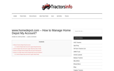 Home Depot My Account Login - John Deere Tractors Price ...